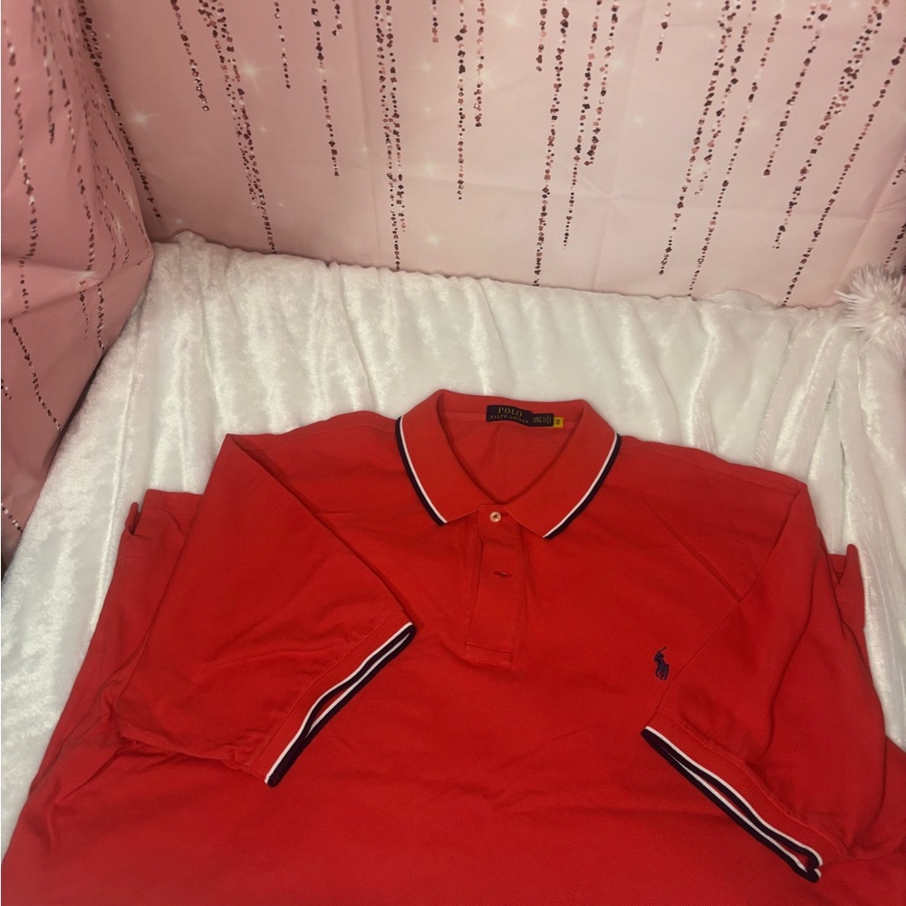 Ralph Lauren Men's Bright Red Polo Shirt